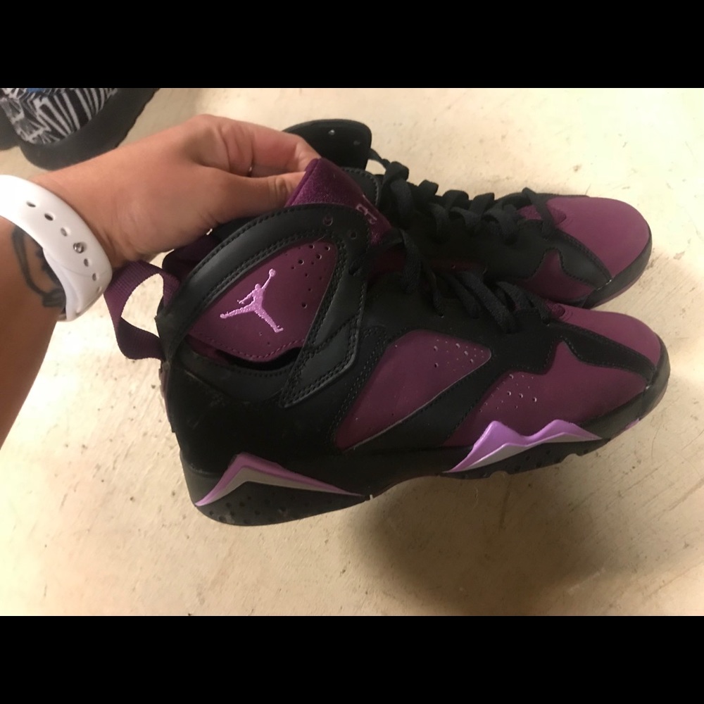 Purple and black Jordan’s
